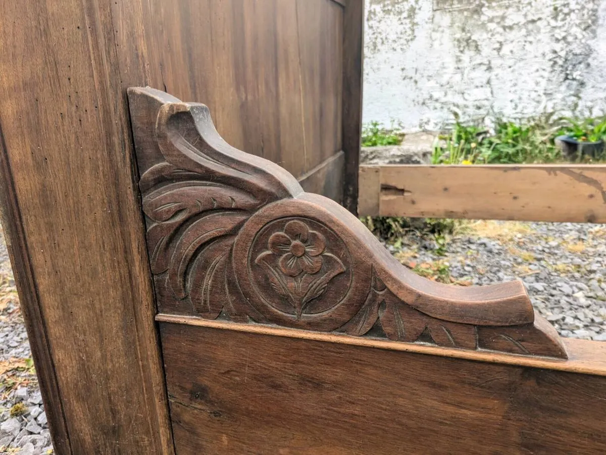 Antique French Sleigh Bed frame - Image 4