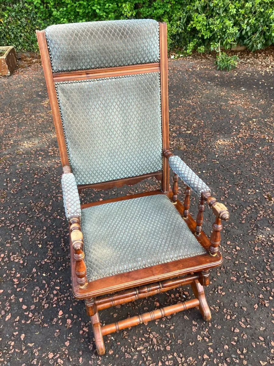 Antique original spring rocking chair - Image 1