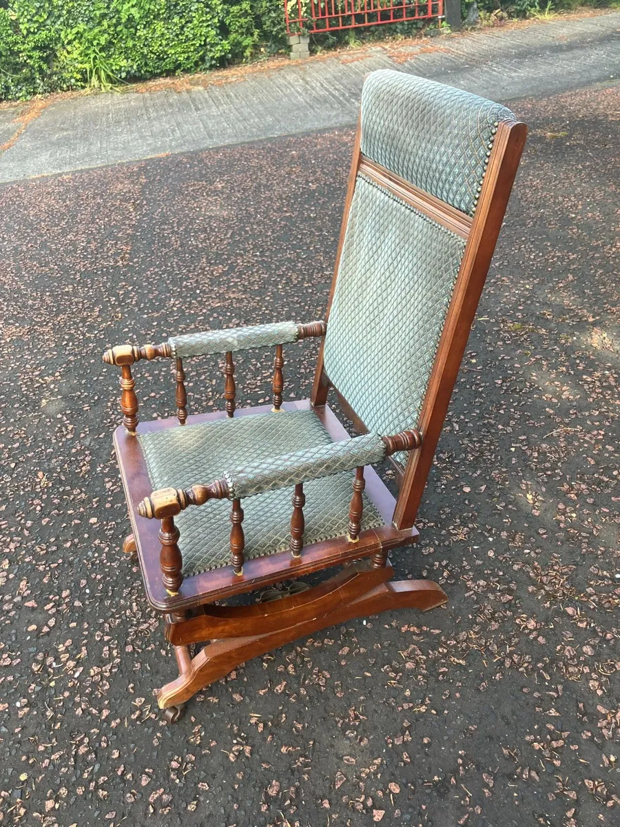 Antique original spring rocking chair - Image 2