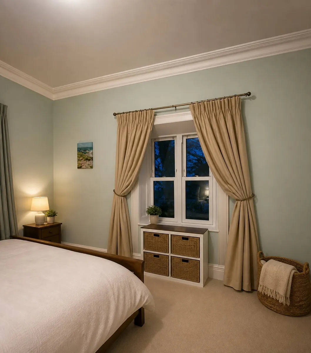 Large period home  raw silk curtains in soft gold - Image 1