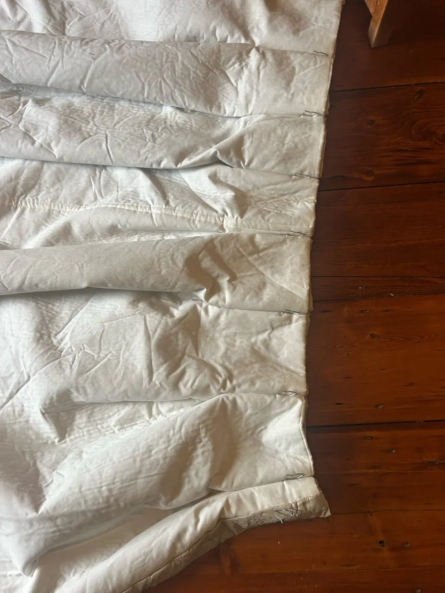 Large period home  raw silk curtains in soft gold - Image 4