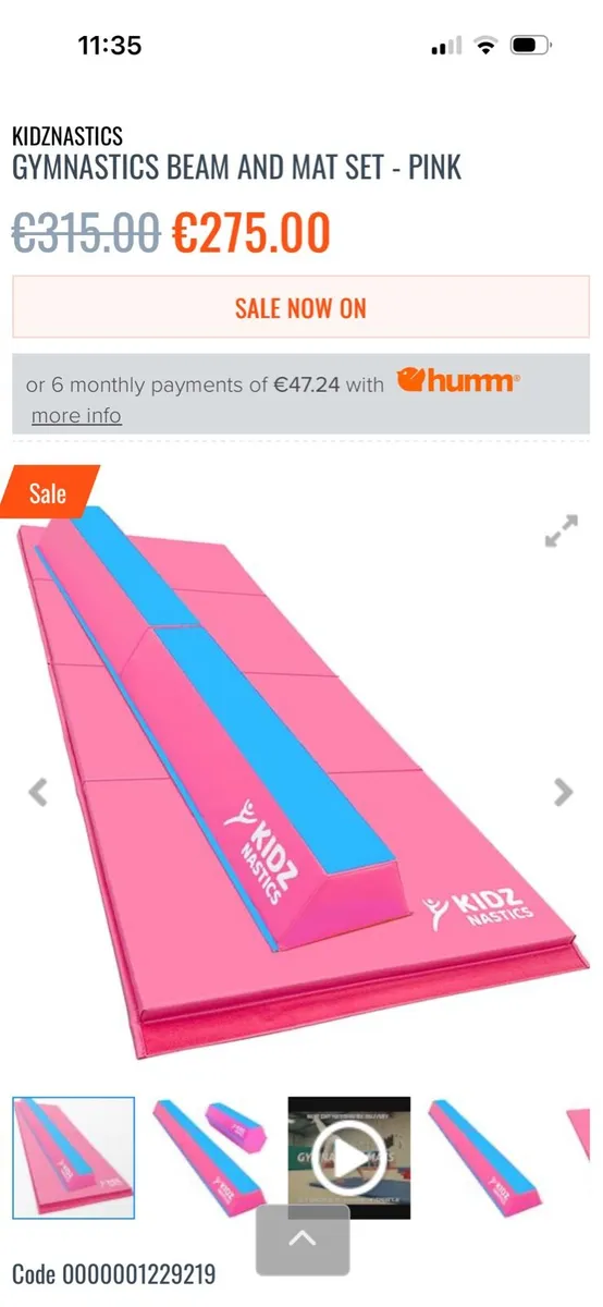 Gymnastics mat & beam - Image 3