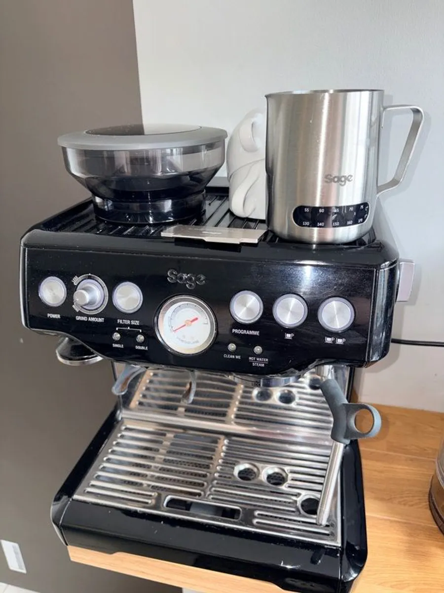 Sage Barista Express Coffee Machine + Accessories & Knock Box bought separately - Image 1