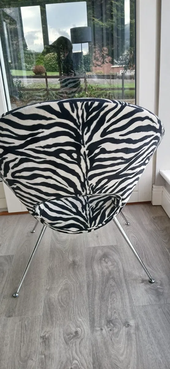 Occasional chair armchair Zebra print - Image 1
