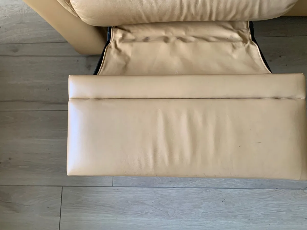 Natuzzi Leather Recliner Sofa - Image 2
