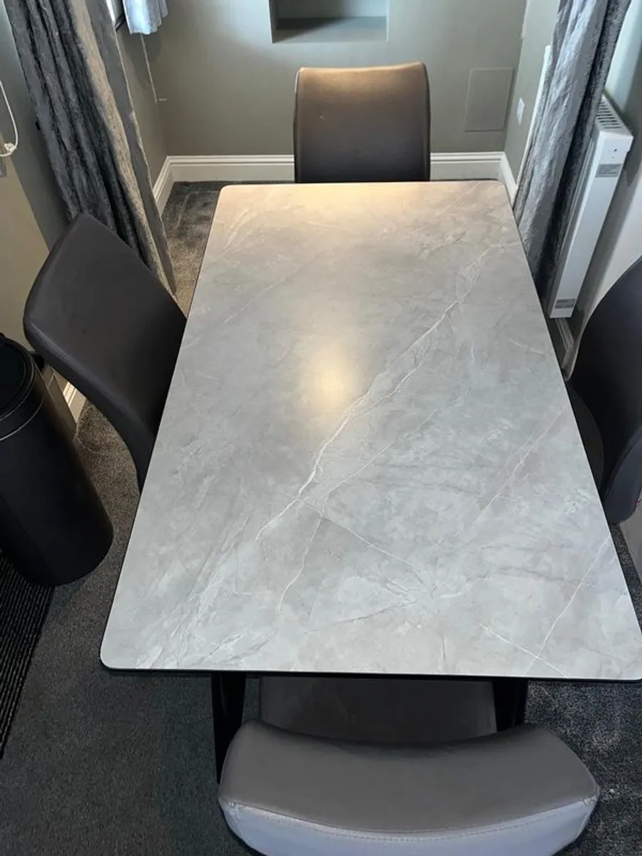 Brand New Kitchen Table & 4 Secondhand Chairs - Image 1