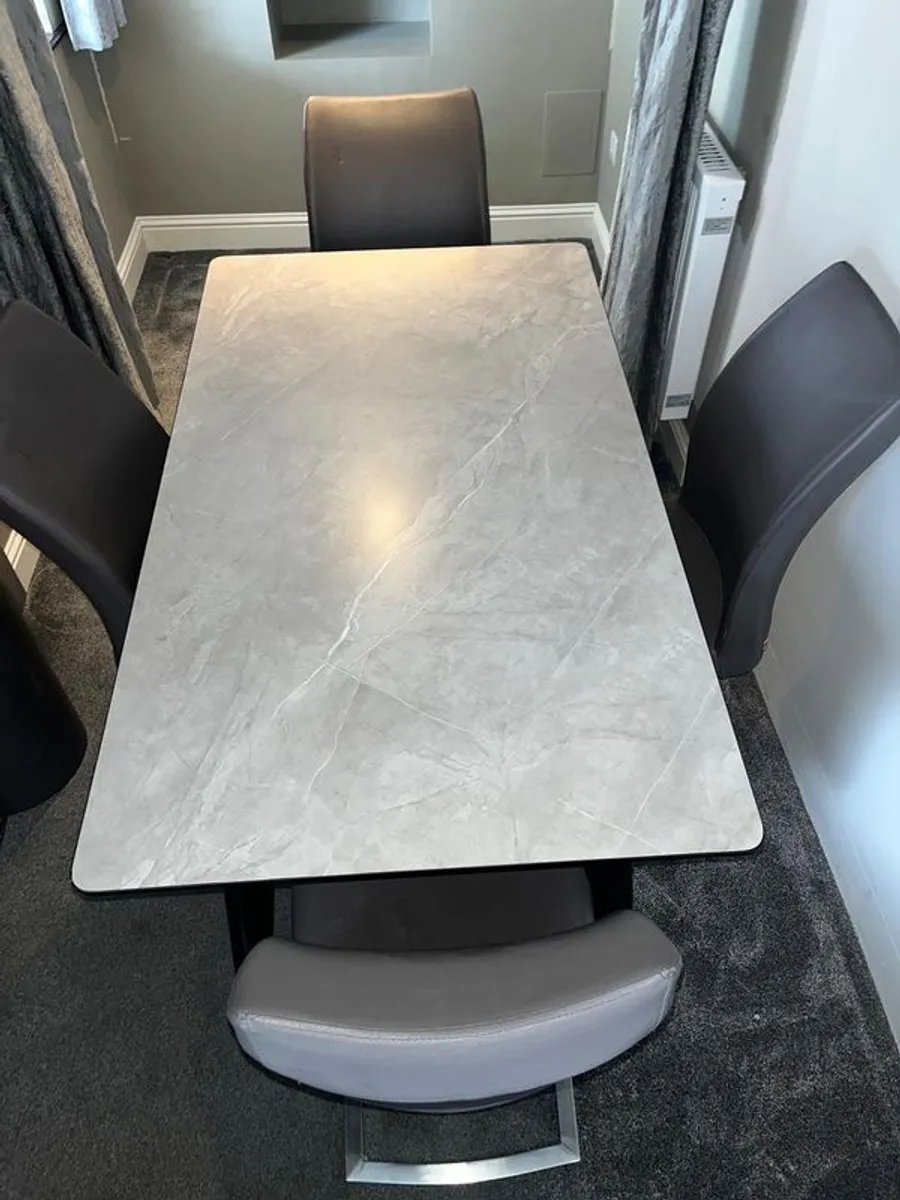 Brand New Kitchen Table & 4 Secondhand Chairs - Image 2