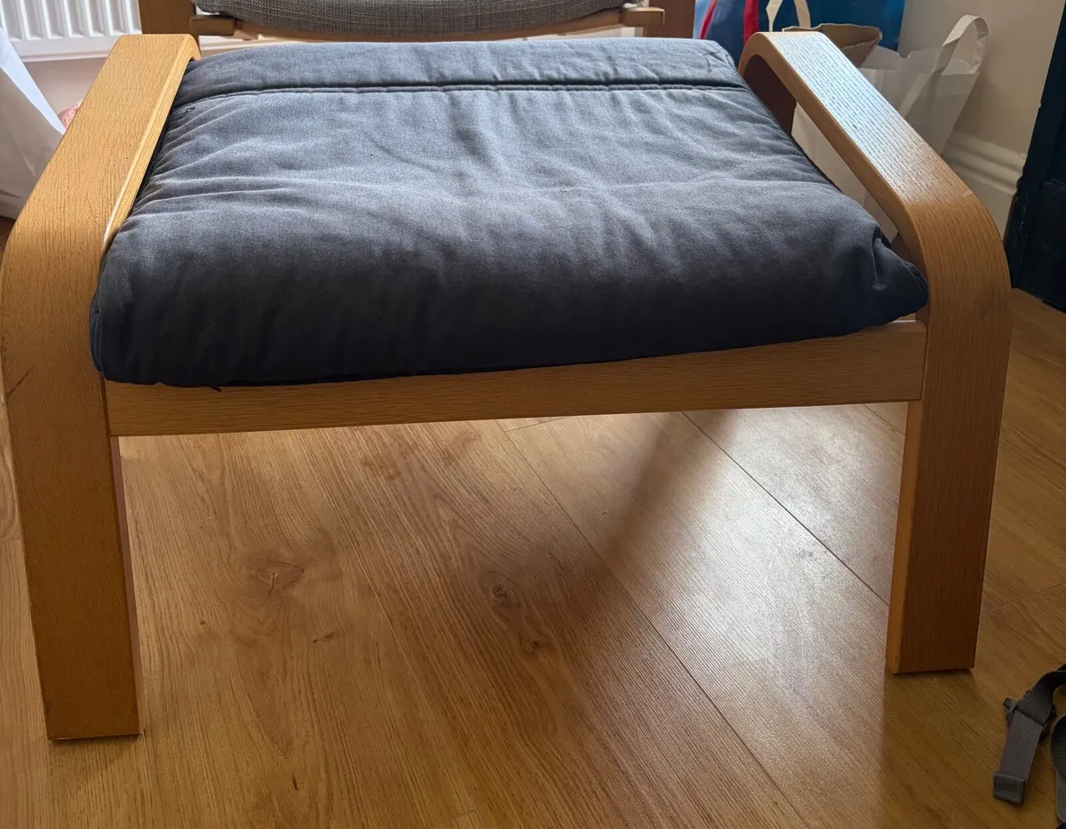 ikea arm chair and foot stool - Image 3