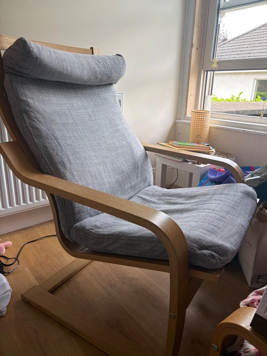 ikea arm chair and foot stool - Image 2