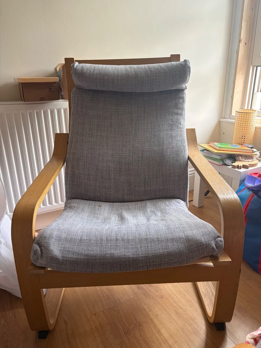 ikea arm chair and foot stool - Image 1