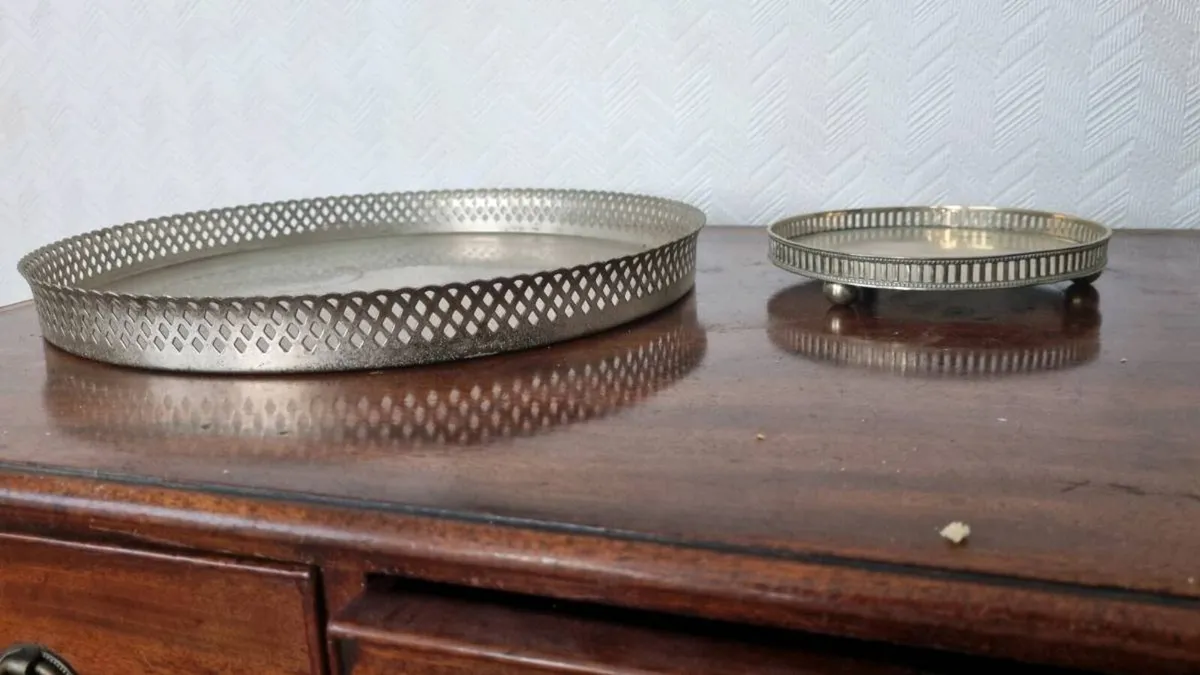 Vintage Silver Serving Trays - Image 4