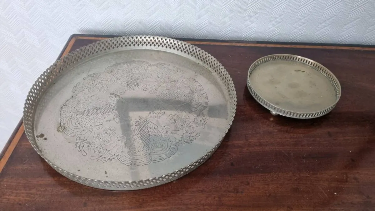 Vintage Silver Serving Trays - Image 1