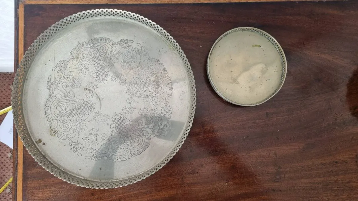 Vintage Silver Serving Trays - Image 2