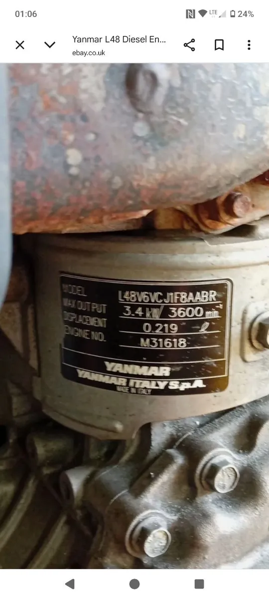 Yanmar L70 diesel engine - Image 2