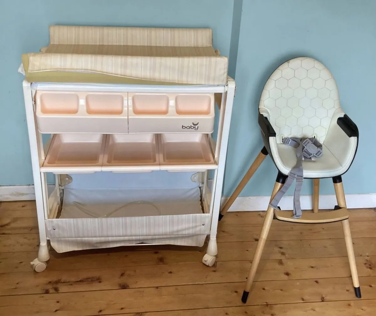 Baby Care Bundle – Changing Station + High Chair - Image 1