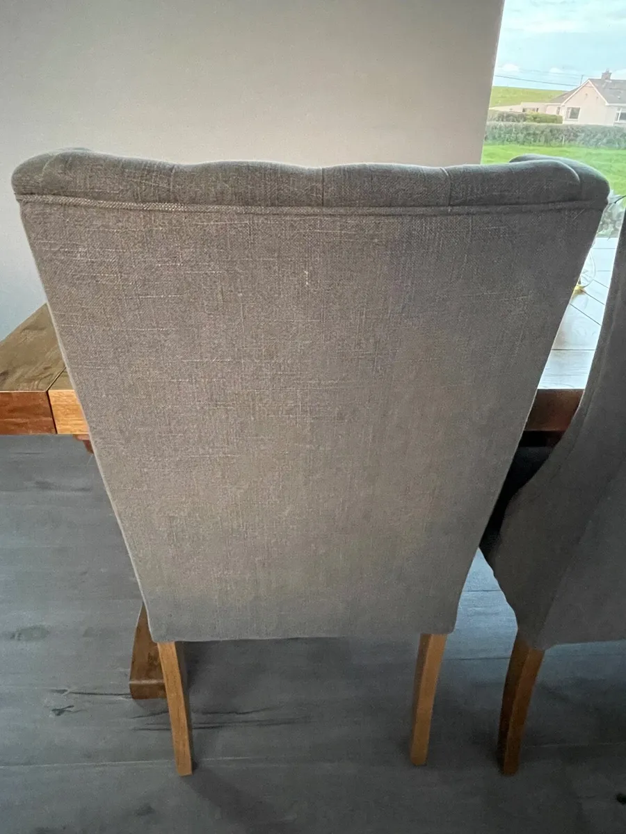 Ez living ‘Thomas’ Grey Fabric Dining Chairs x6 - Image 2