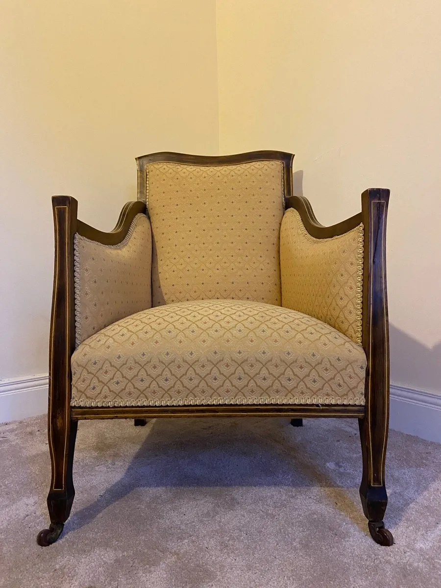 Edwardian Matching French library chair’s - Image 1
