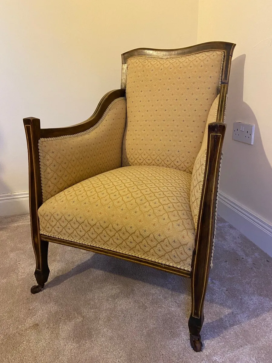 Edwardian Matching French library chair’s - Image 3