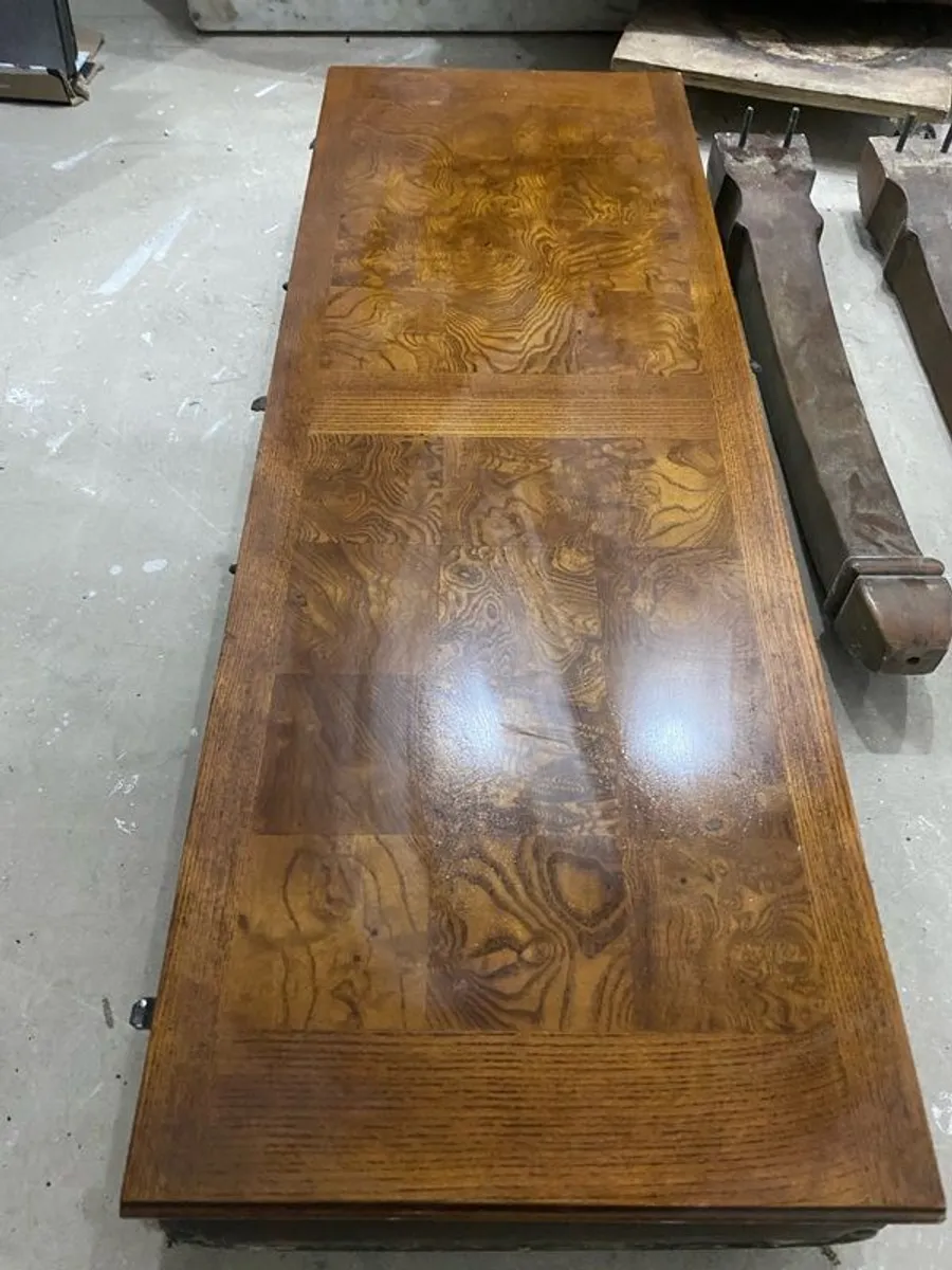 Robust Solid hardwood mahogany or walnut Large Dining Table - Image 4