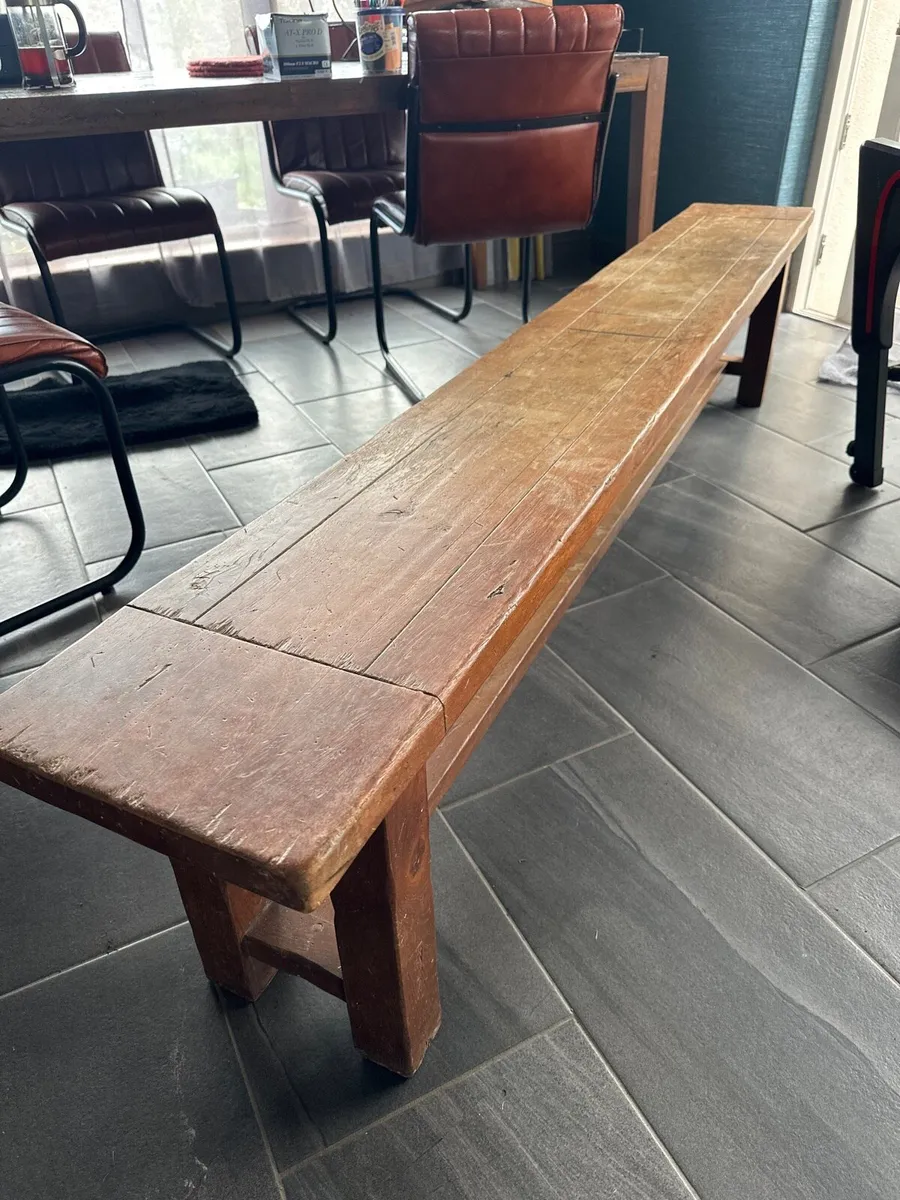 Solid French Oak bench - Image 1