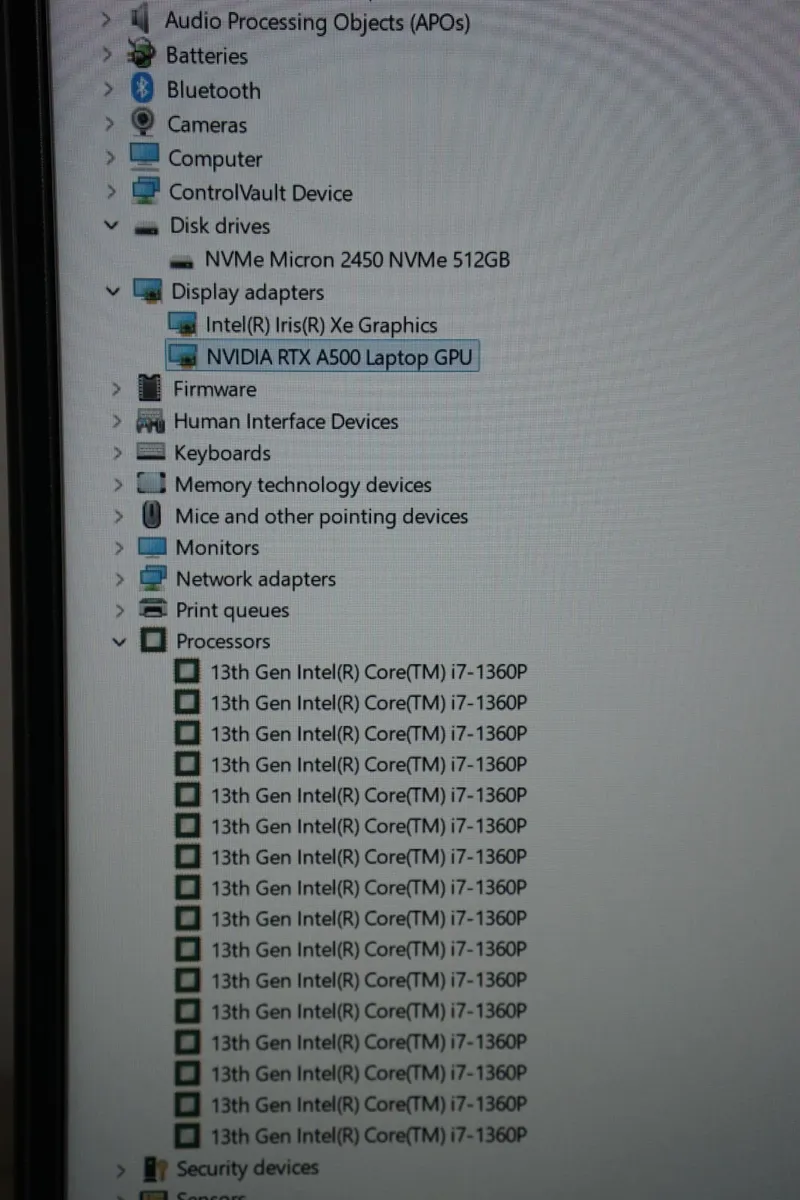 Dell Precision 3580 | i7-1360P | 16GB| A500| 512GB - Image 3