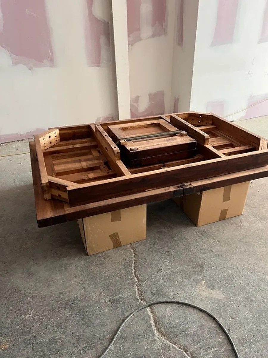 antique beautiful solid hardwood, such as mahogany or walnut. Excellent condition - Image 1