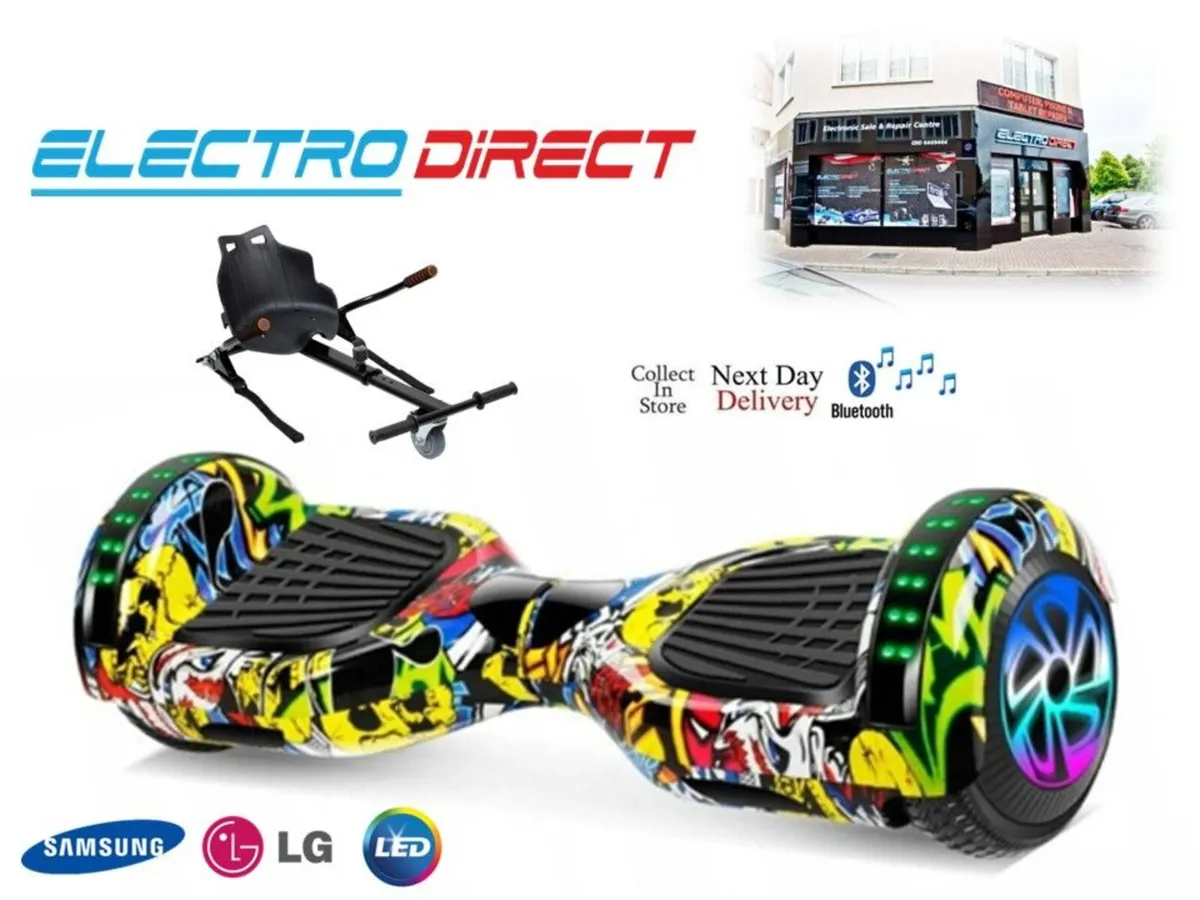 6.5 inch Hoverboard Shark RGB Bluetooth HipHop + H - Image 1