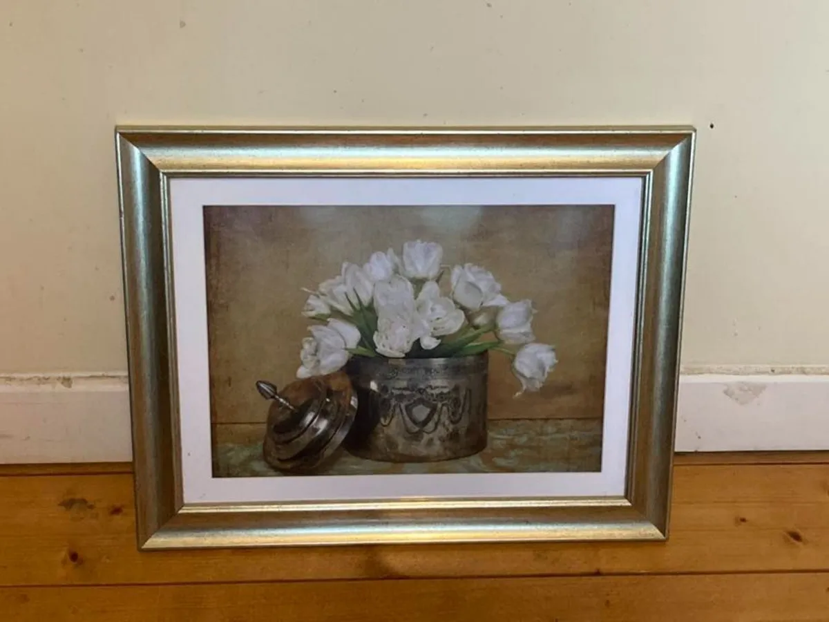 2 Framed Still Life Wall Art Prints - Image 3