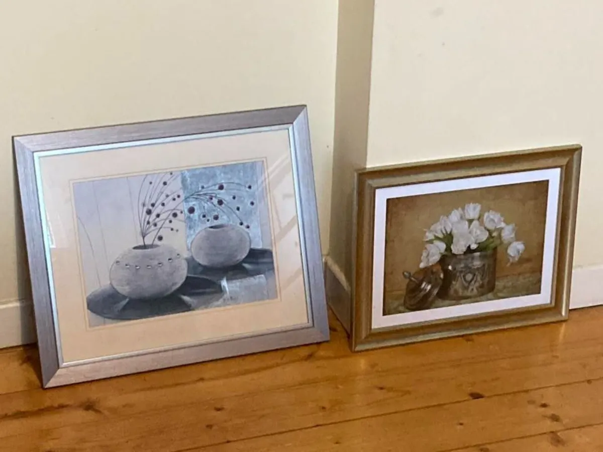 2 Framed Still Life Wall Art Prints - Image 1