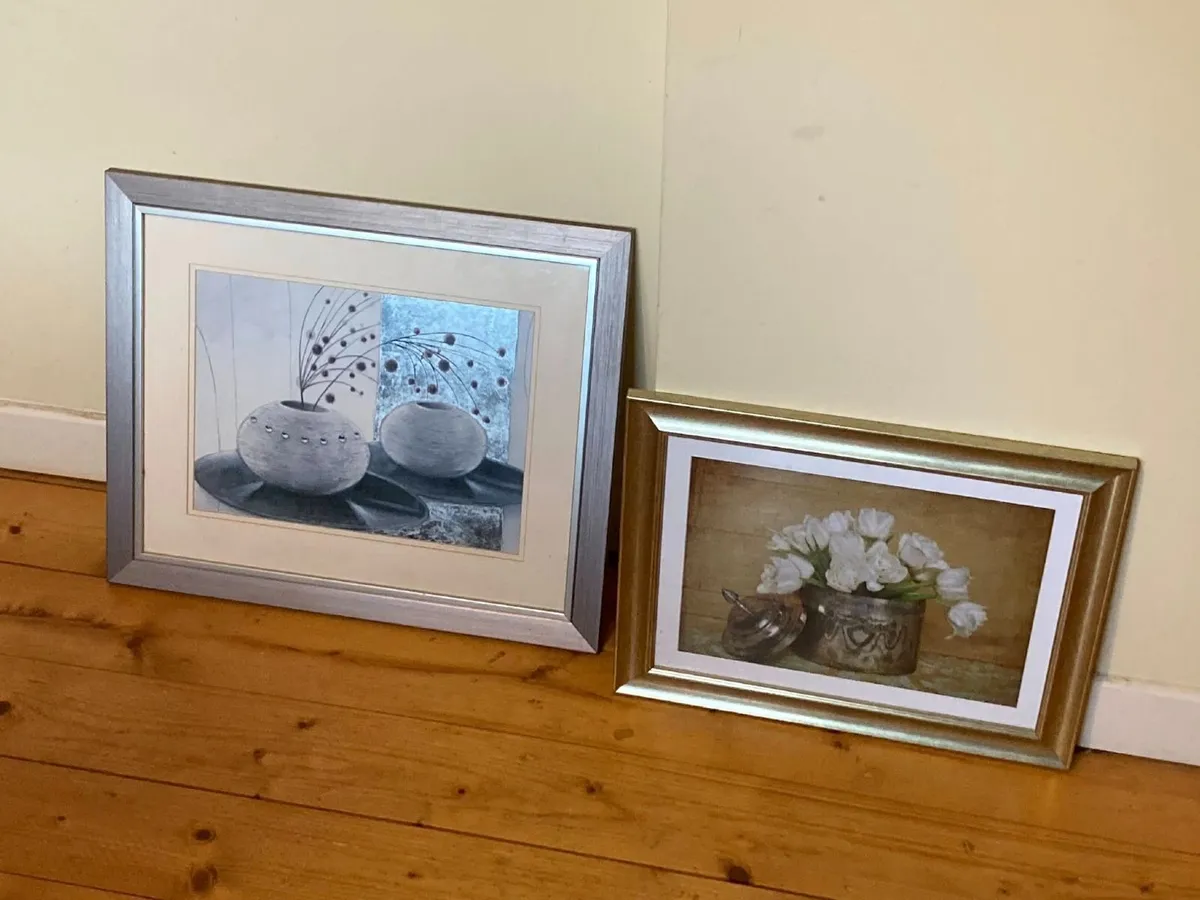2 Framed Still Life Wall Art Prints - Image 2