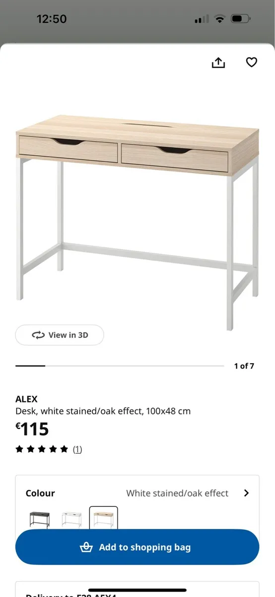 Desk - IKEA Alex Desk - Image 4