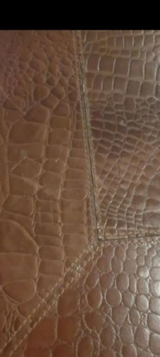 mid century cocktail table in genuine crocodile - Image 4