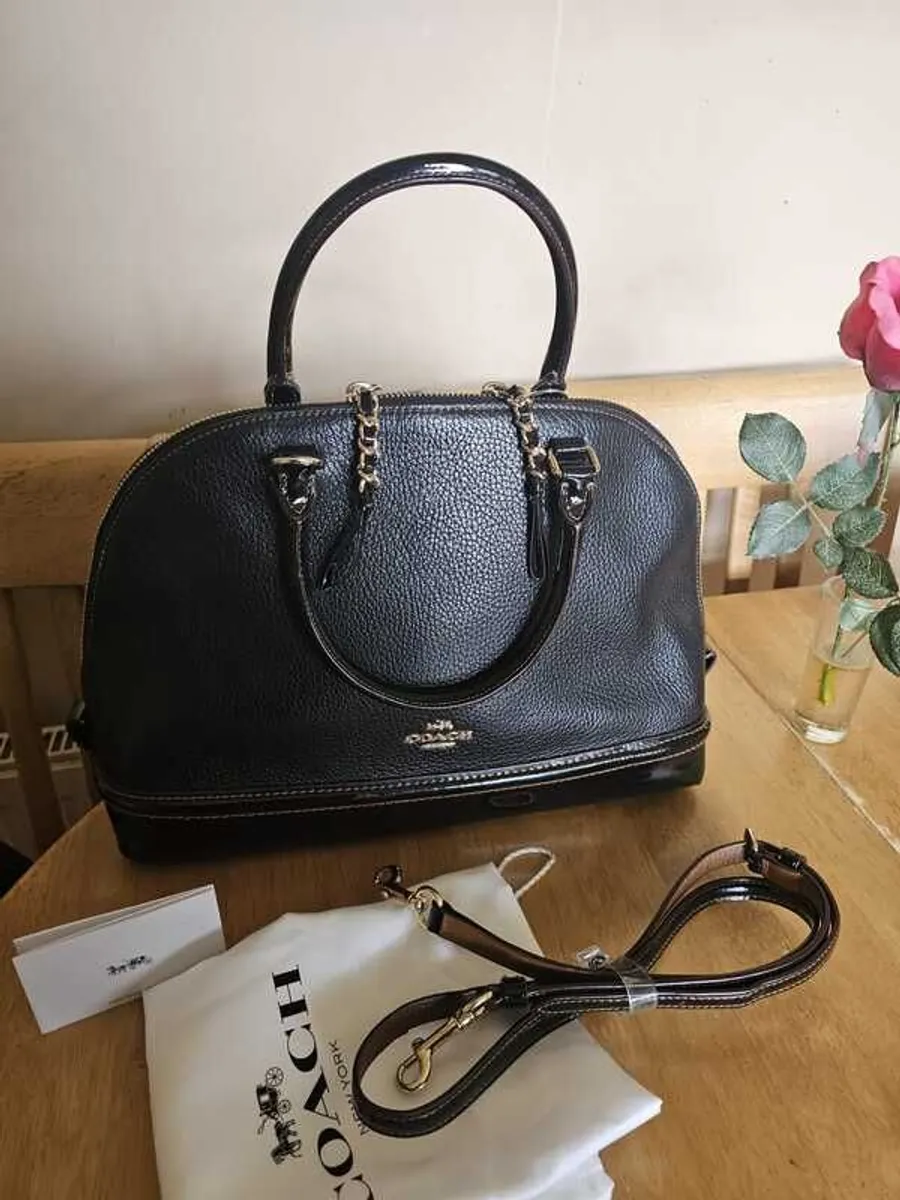 Coach Black Leather Hand/Shoulder Bag / NEW - Image 2