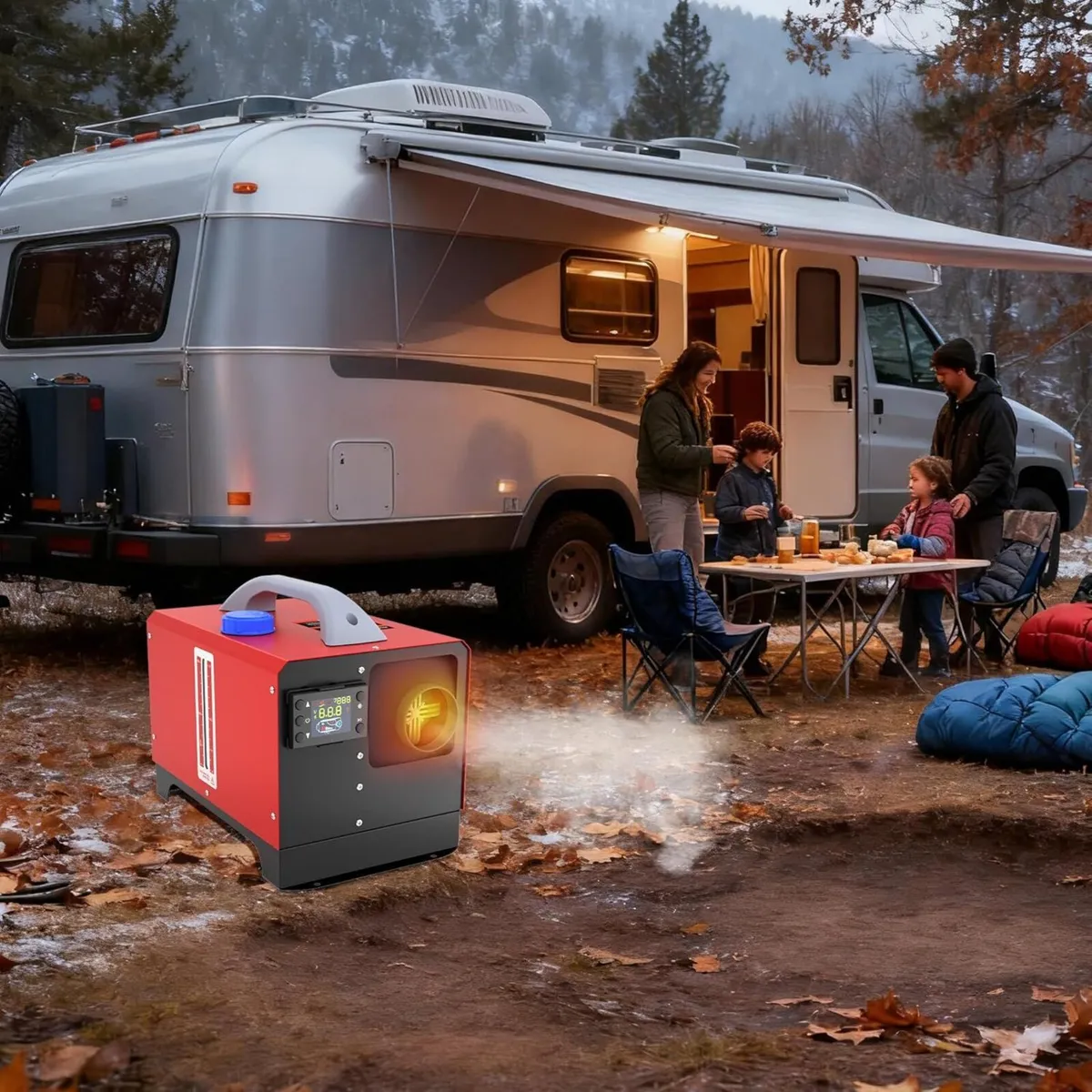 12 V 8 kW Diesel Heater, Remote, LCD - Image 1