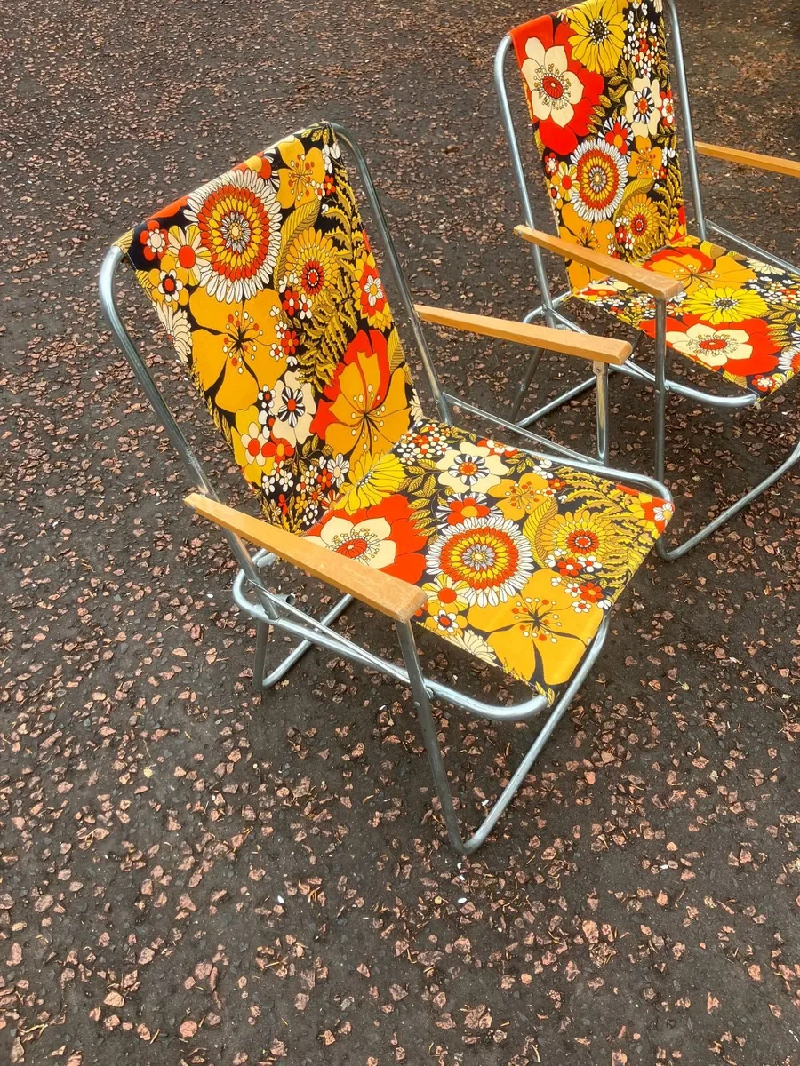 Retro vintage deck chairs - Image 2