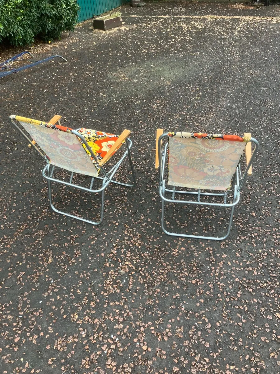 Retro vintage deck chairs - Image 3