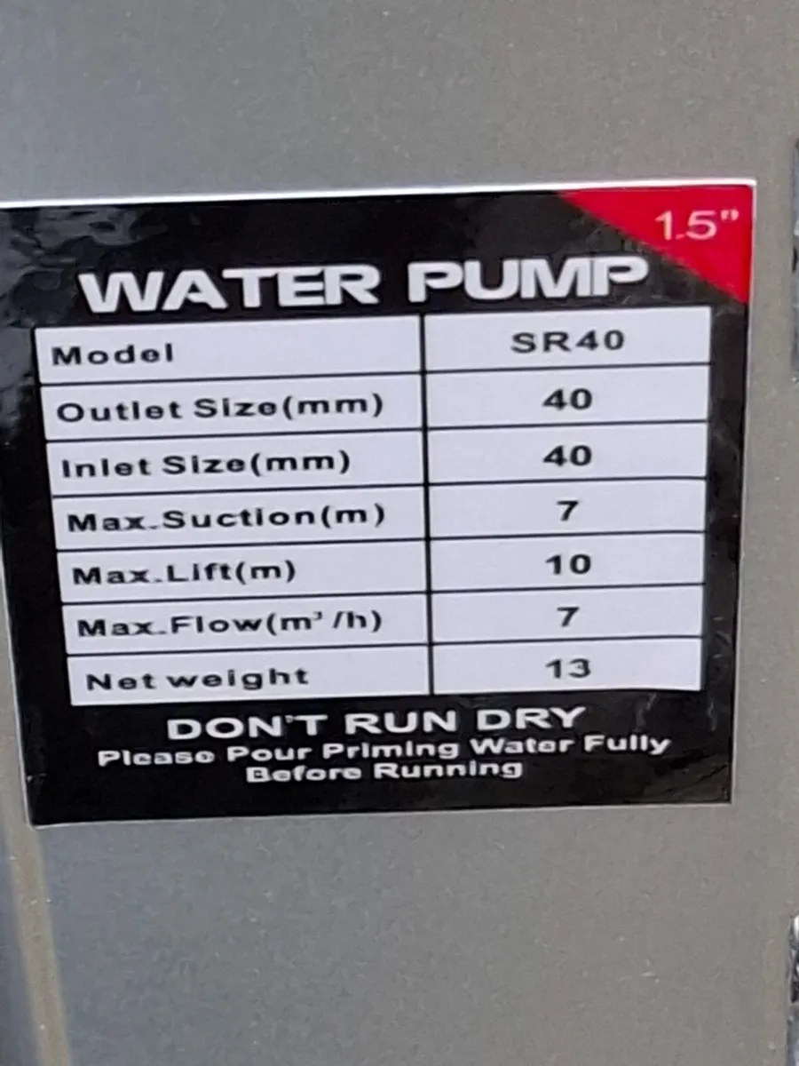 New Linx Water pump petrol engine 1"1/2 , 35mm - Image 2