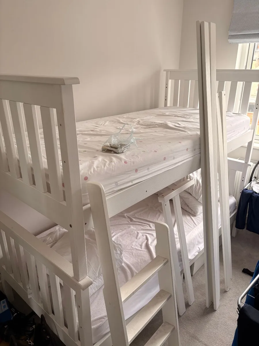 Kids Bunk Beds + Mattresses + Drawers - Image 1