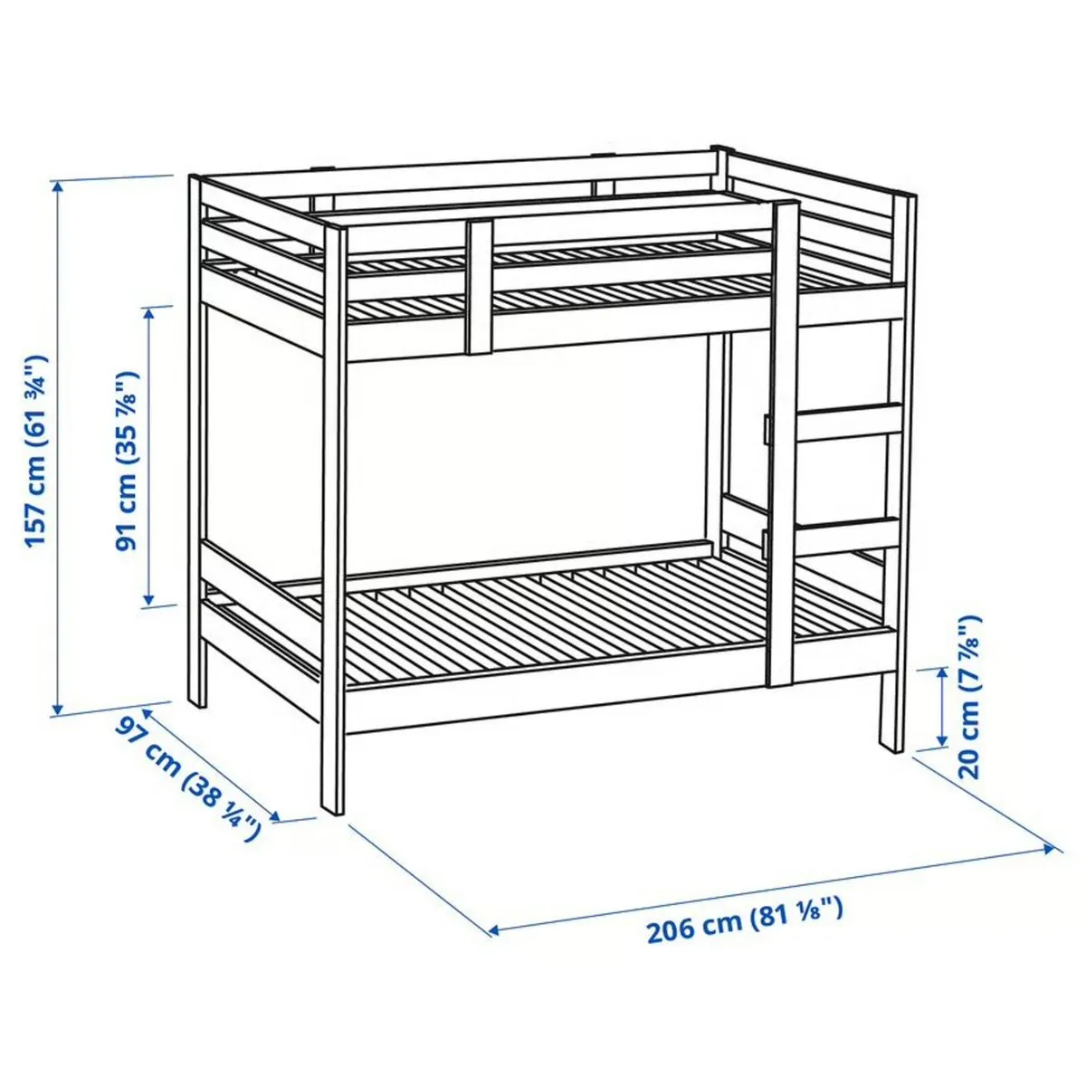Kids Bunk Beds + Mattresses + Drawers - Image 2