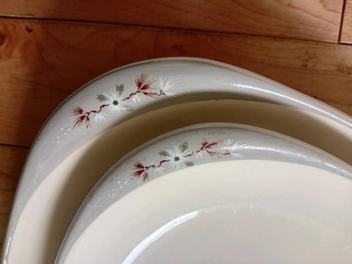 royal doulton frost pine serving dish x2 - Image 3