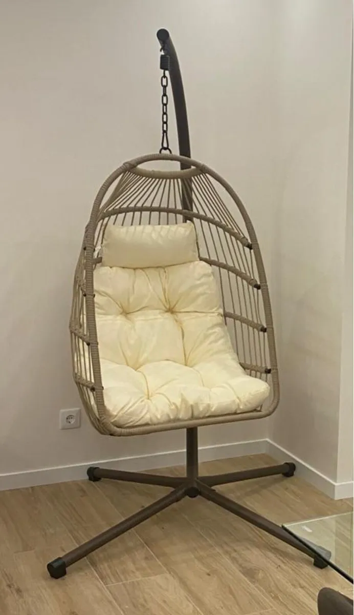 Sklum Hanging Garden Armchair with Base & Cushion - Image 1