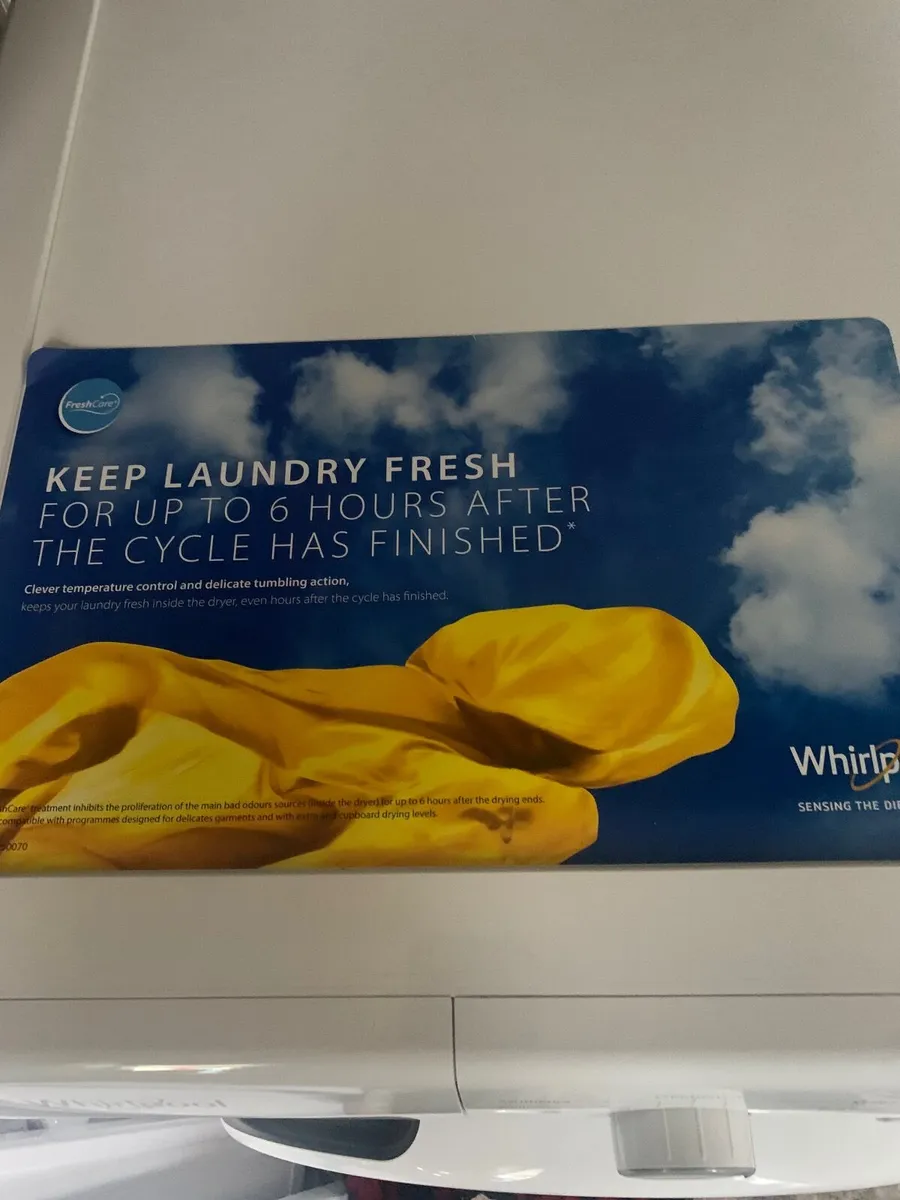 Whirlpool 6 sense Condenser dryer 9kg - Image 2