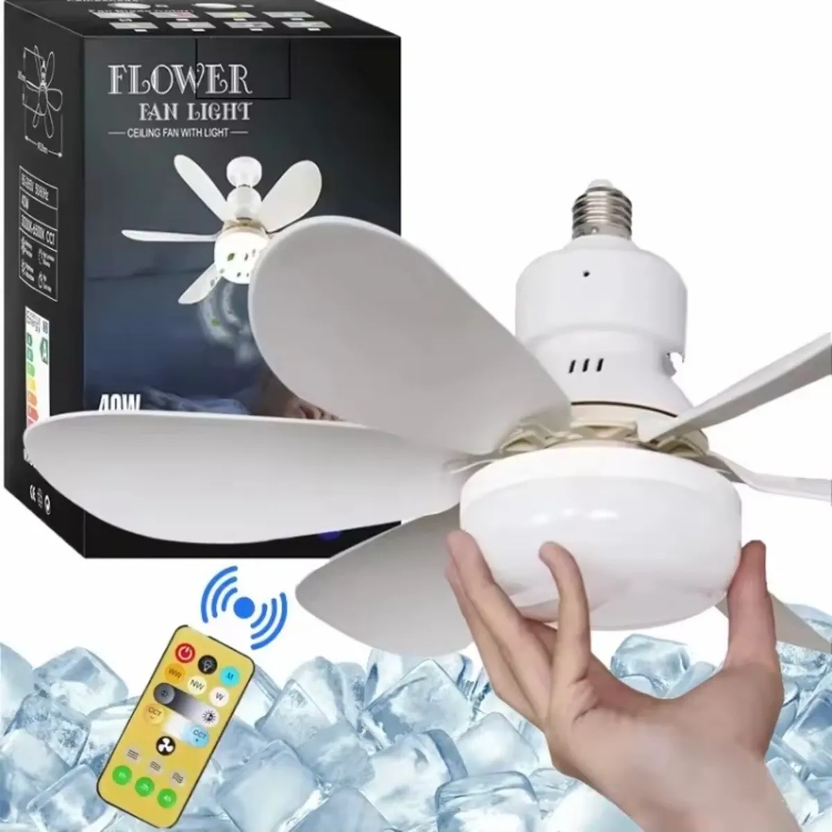 Ceiling fan light with remote - Image 1