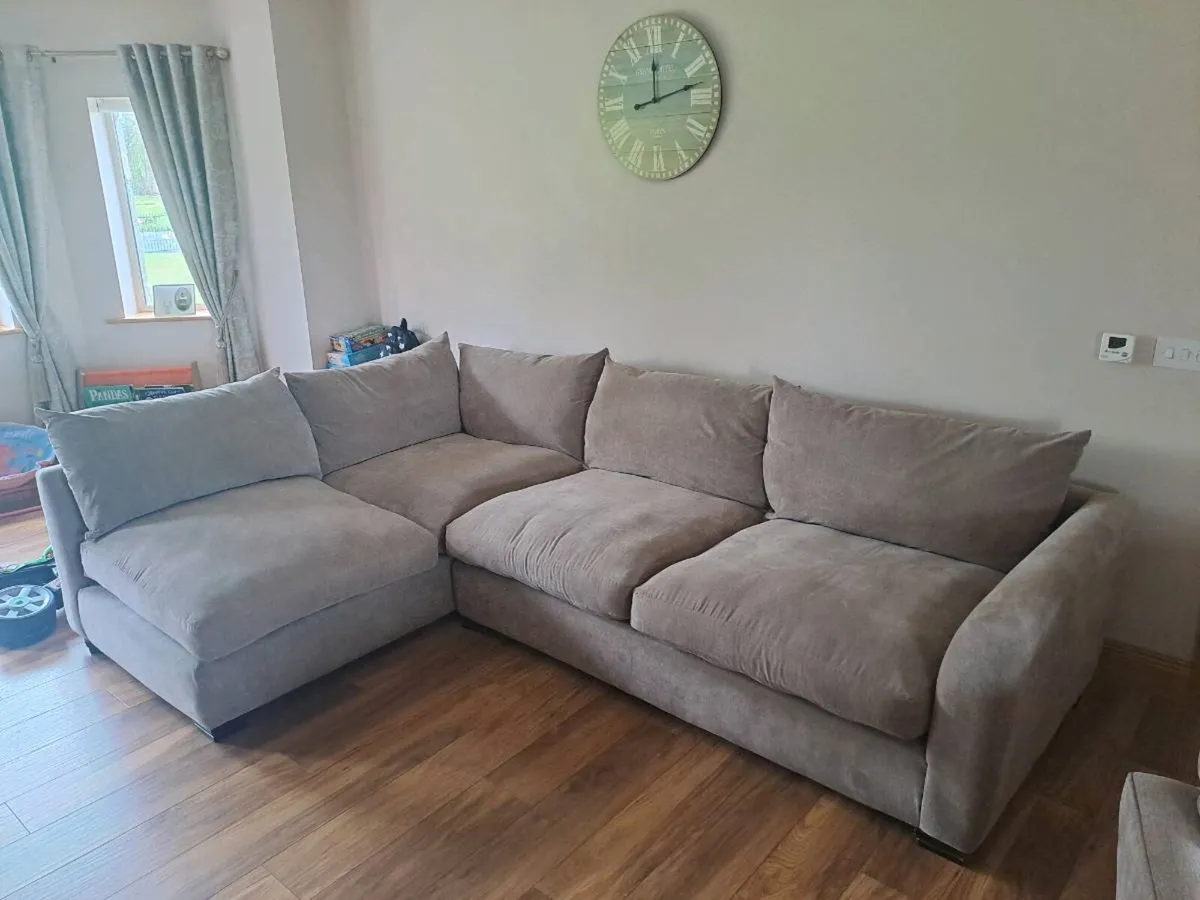 L shaped couch & arm chair - Image 3