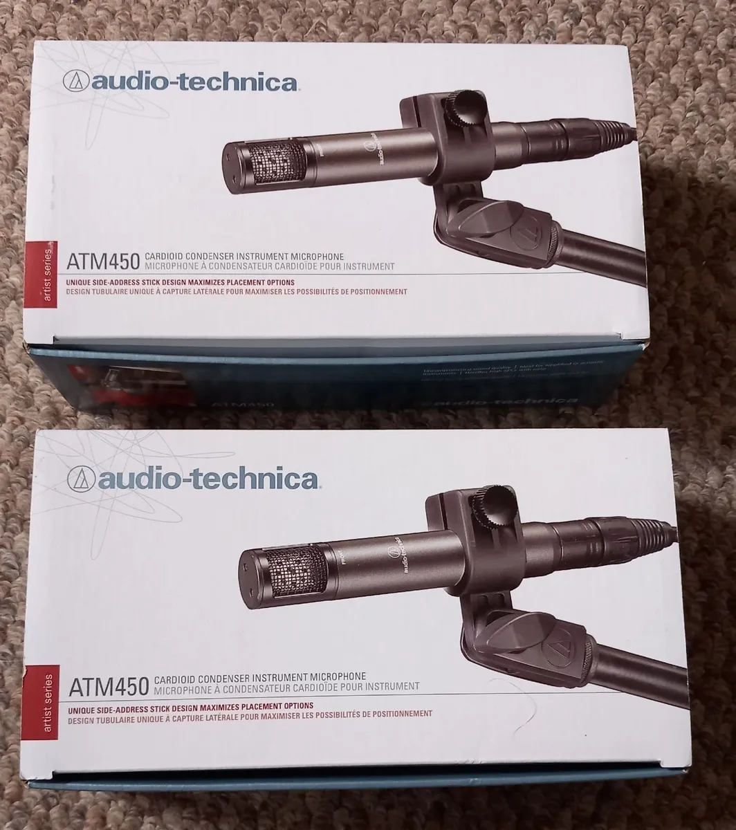 Audio-Technica ATM450 Condenser Microphones (x2) - Image 1