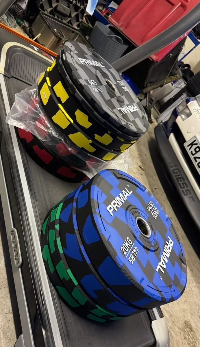 Primal 150kg Bumper plate set and barbell - Image 2