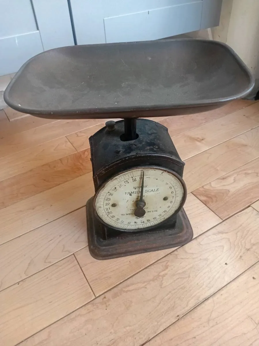 antique hughes family scales - Image 1