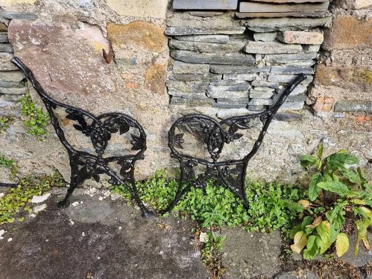 Vintage Bench ends - Image 2