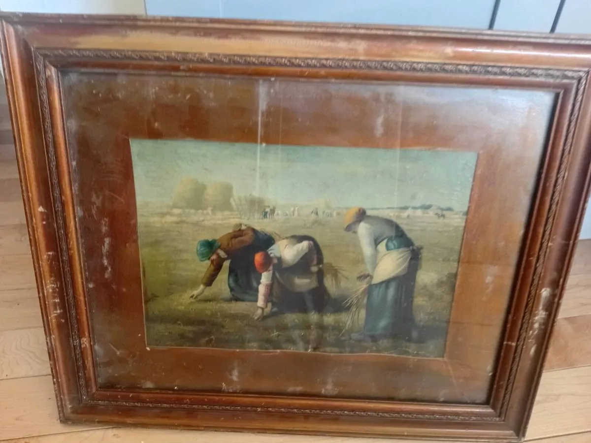 vintage raised prints the angelus and the gleaners - Image 4
