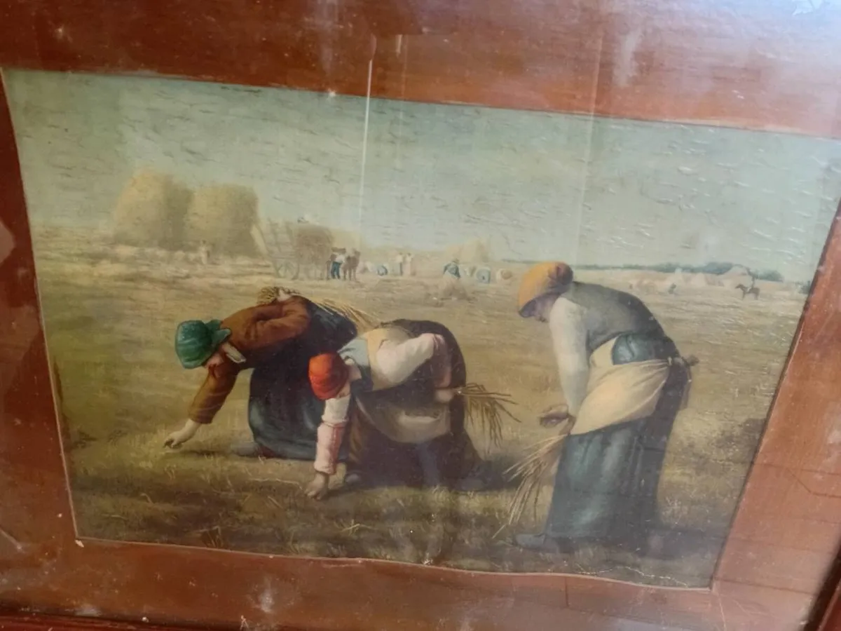 vintage raised prints the angelus and the gleaners - Image 3